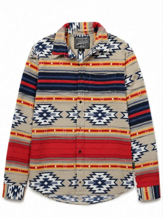 Brooklyn Cloth Jackets & Blazers - Brooklyn Cloth Women’s Large Aztec Southwestern Fleece Button Up Shacket.